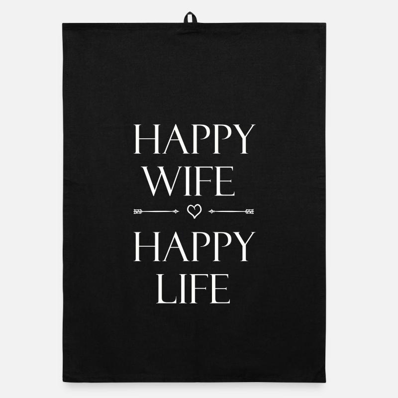 FEMME HEUREUSE VIE HEUREUSE Design Torchon bio
