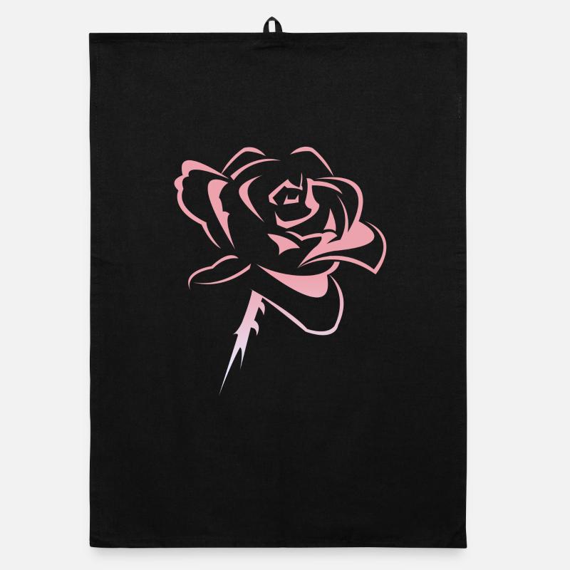 Flower, rose Organic dish towel