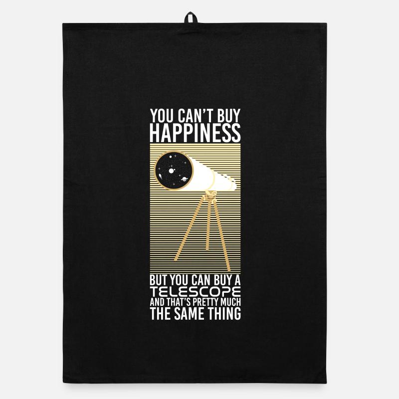 Astronomy Telescope Science Gift Organic dish towel