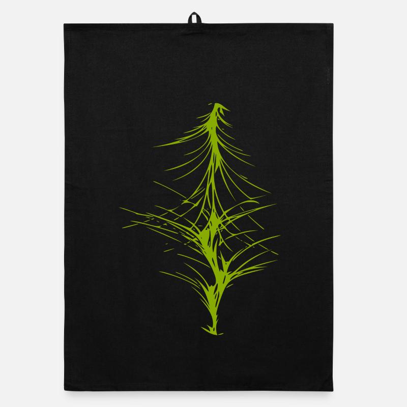 Image abstraite / vert / motif / ligne Torchon bio