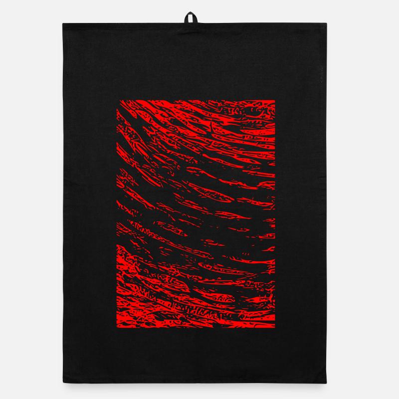 Abstract image / red / pattern / line Organic dish towel