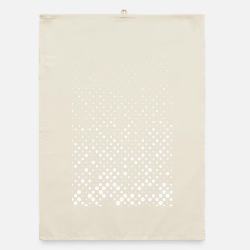 Abstract points / line / white / pattern Organic dish towel