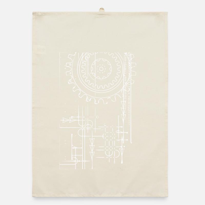 Gear (white) Organic dish towel