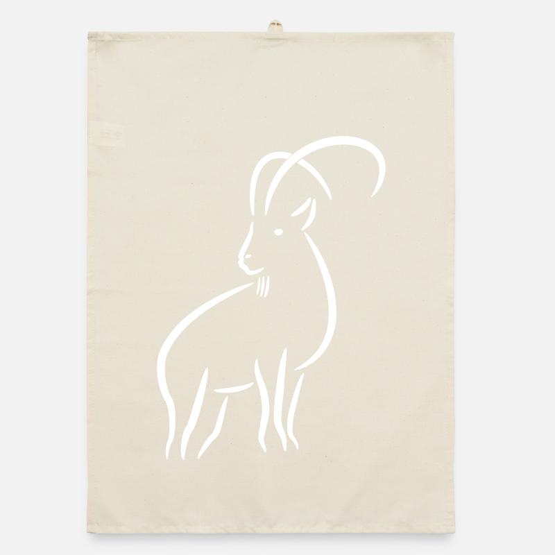 Capricorne dessin à trait Torchon bio