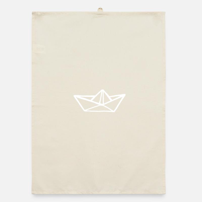 Bateau blanc, petit bateau, geschnkidee Torchon bio