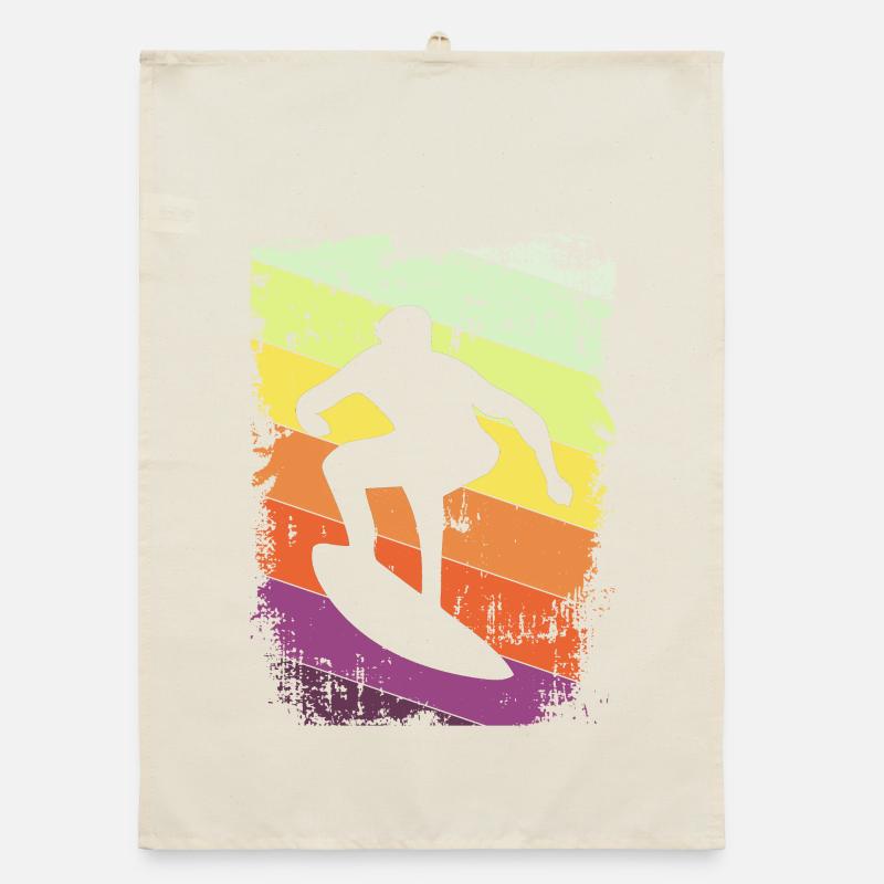 Surfer Surfen Organic Geschirrtuch