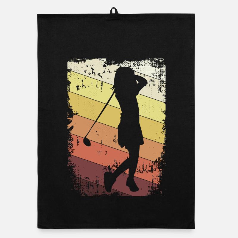 She is a golfer Organic dish towel