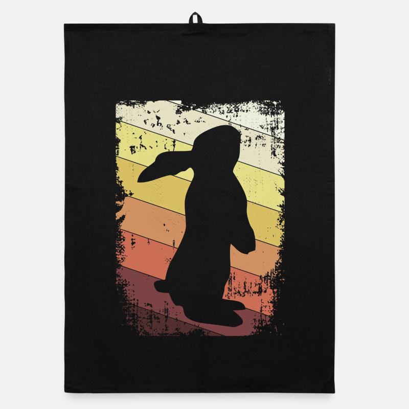 Lapin lapin - Torchon bio - noir