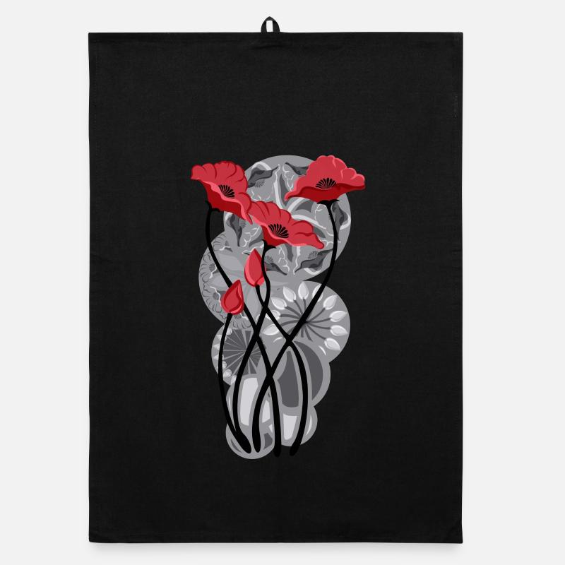 Papillon Coquelicot Tattoo Torchon bio