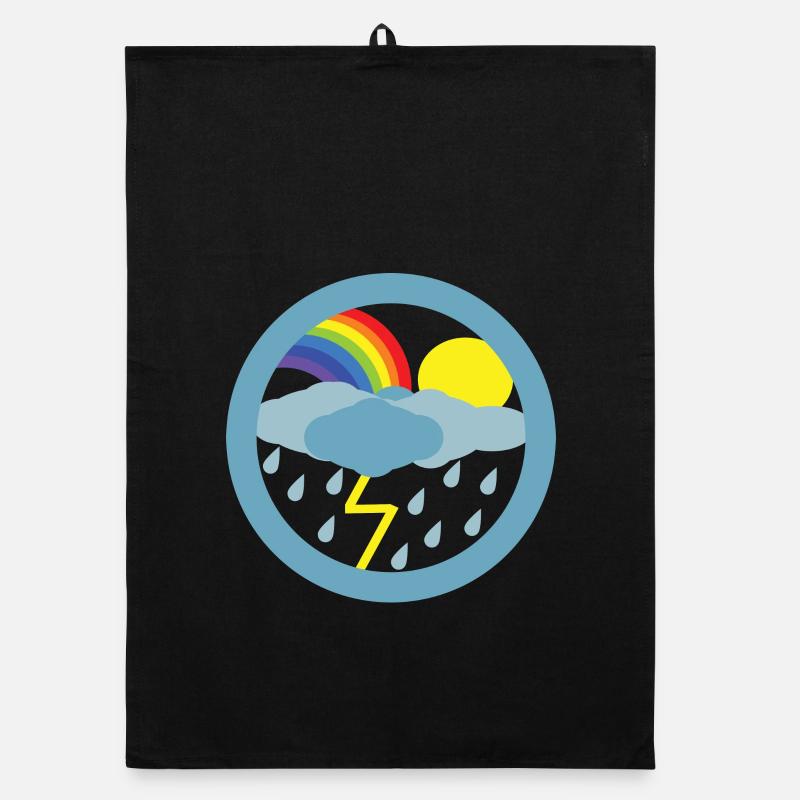 Après la pluie vient le soleil - Torchon bio - noir