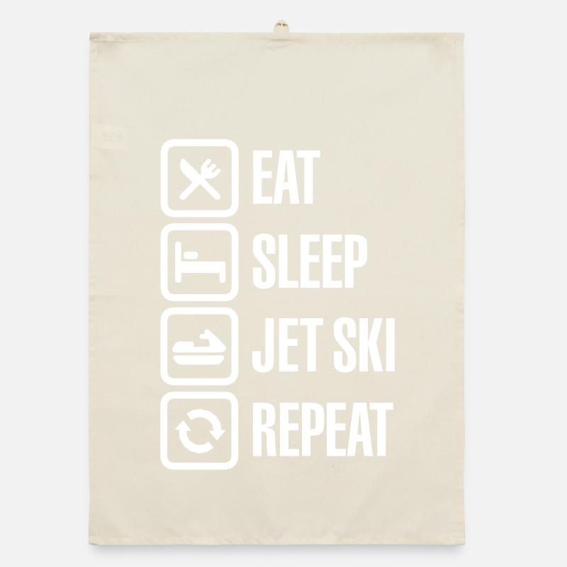 Jet-Boot Wassermotorräder Eat Sleep Jet Ski Repeat Organic Geschirrtuch