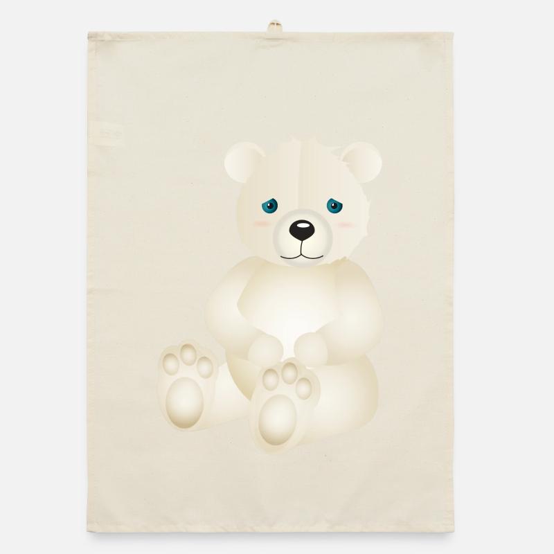 zauberhafter Eisbär als tierischer Begleiter Organic Geschirrtuch