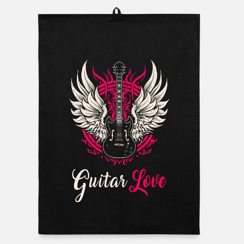 Gitarren Liebe Organic Geschirrtuch