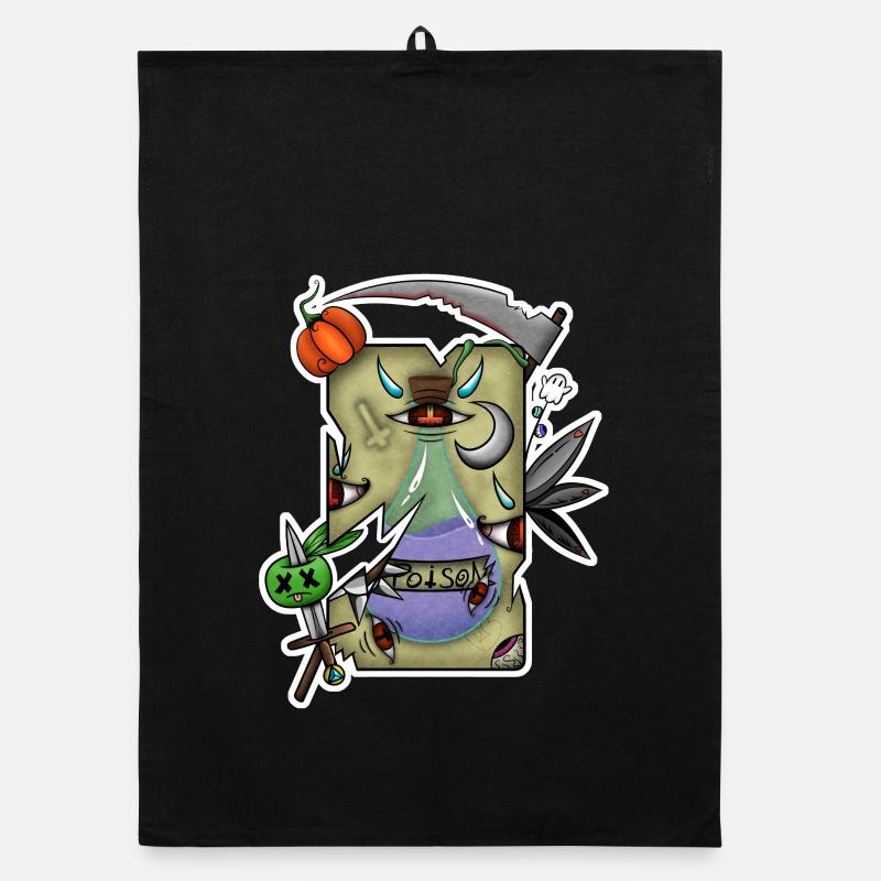 Halloween-Gift-Tarot! Organic Geschirrtuch