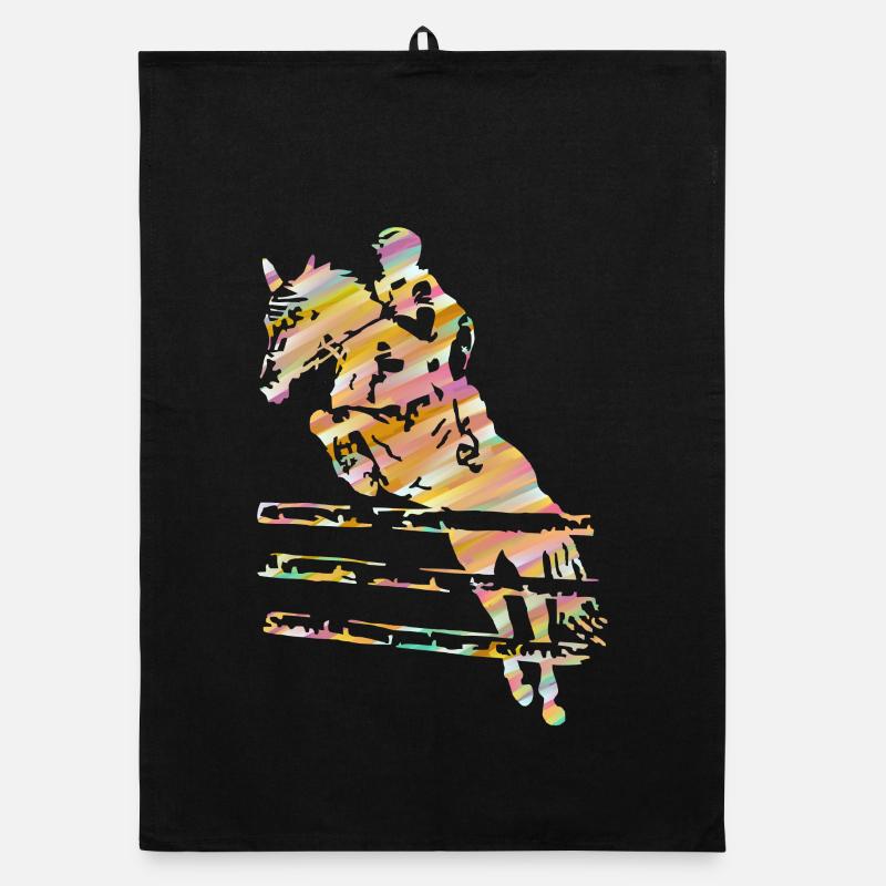 Reiter Springreiten Organic Geschirrtuch