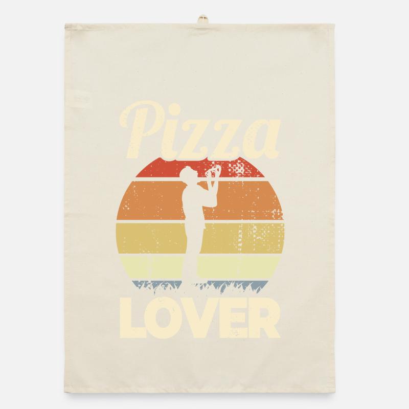 Pizza Eater Organic dish towel