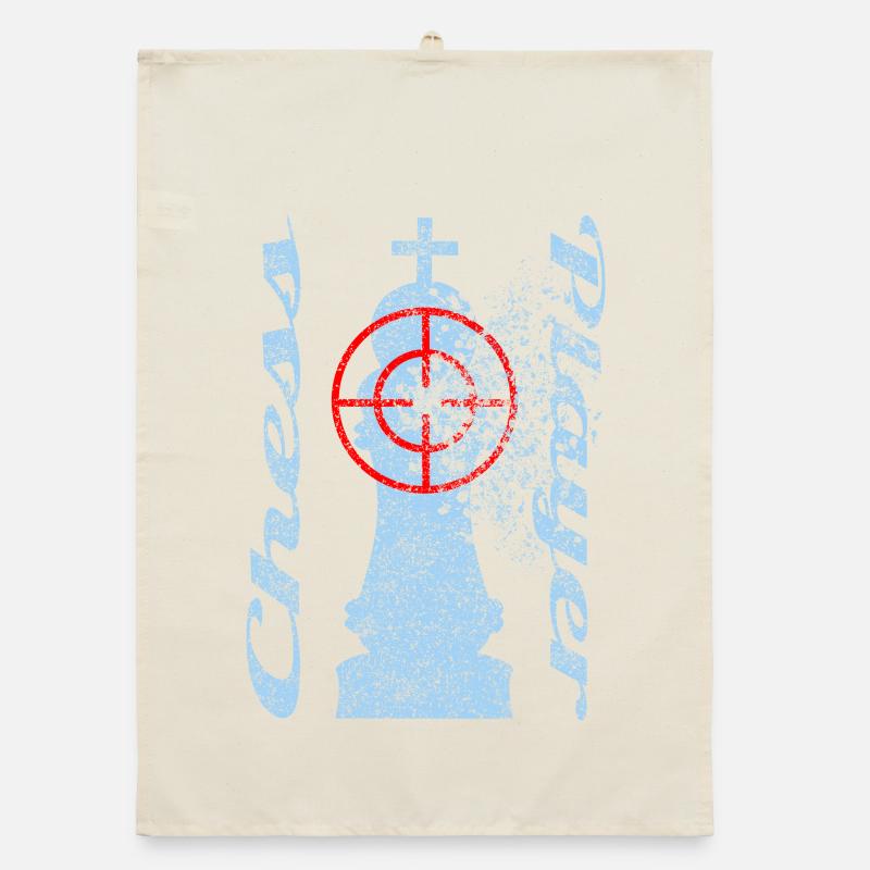 Motif d’échecs avec roi Torchon bio