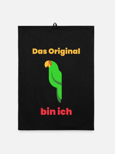 The original is me - Organic dish towel - black - Front