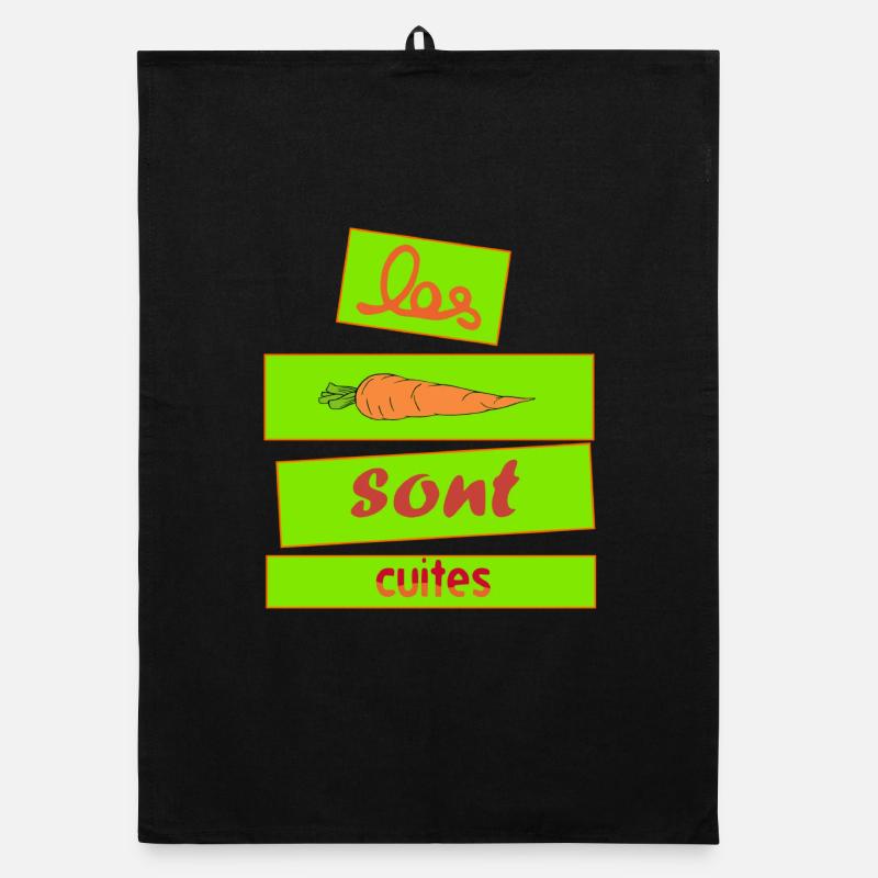 The carrots are cooked Organic dish towel