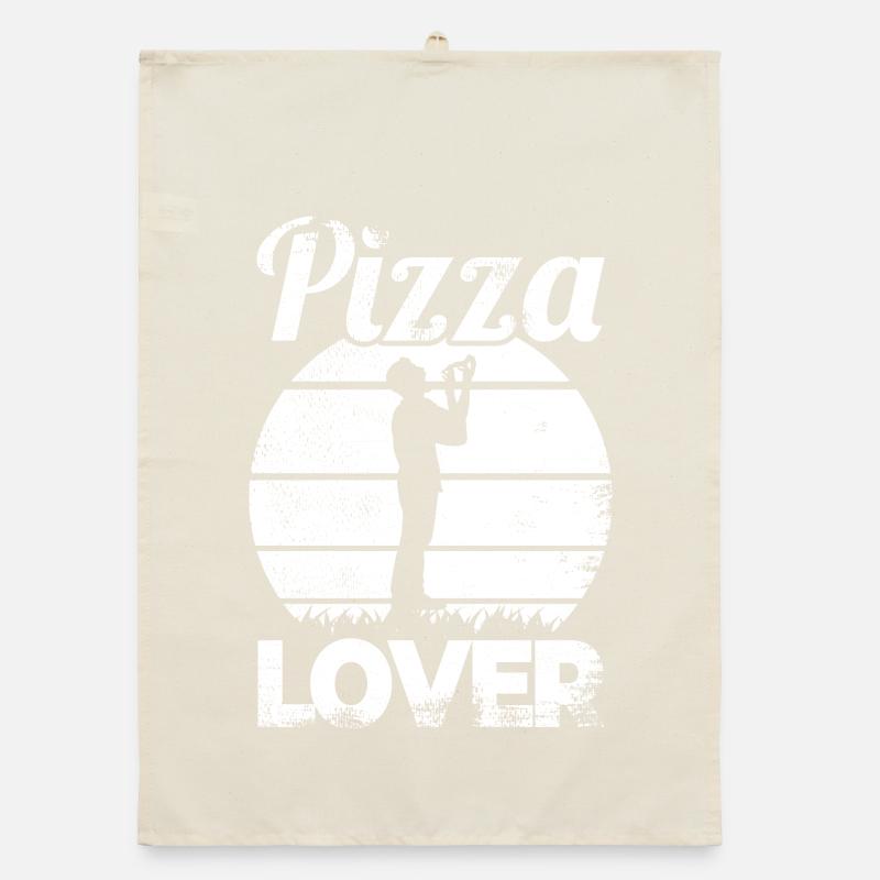 Passionné de pizza Torchon bio