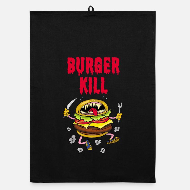 When the burger is hungry Organic dish towel