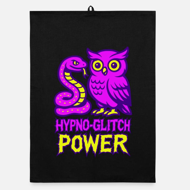 Hypno Glitch Power Owl Torchon bio