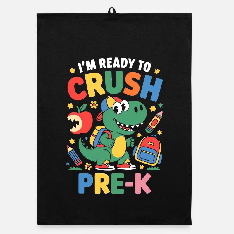 Prêt à écraser Pre K Dino Design Torchon bio