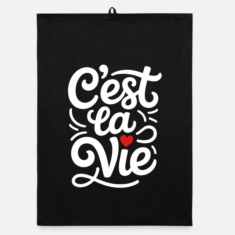C'est La Vie Frankreich Spruch Organic Geschirrtuch