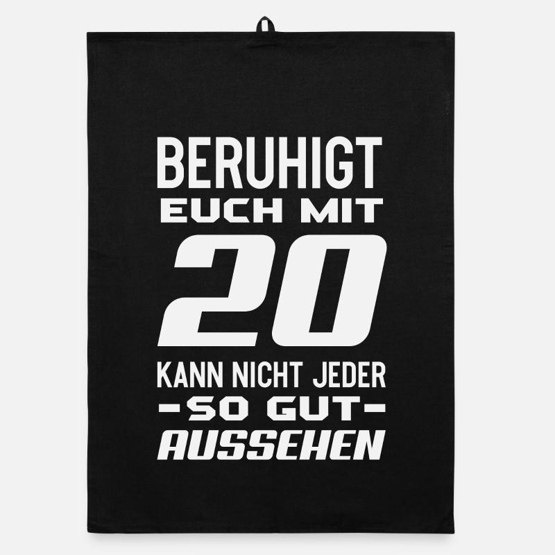 Funny 20th Birthday Gift Organic dish towel