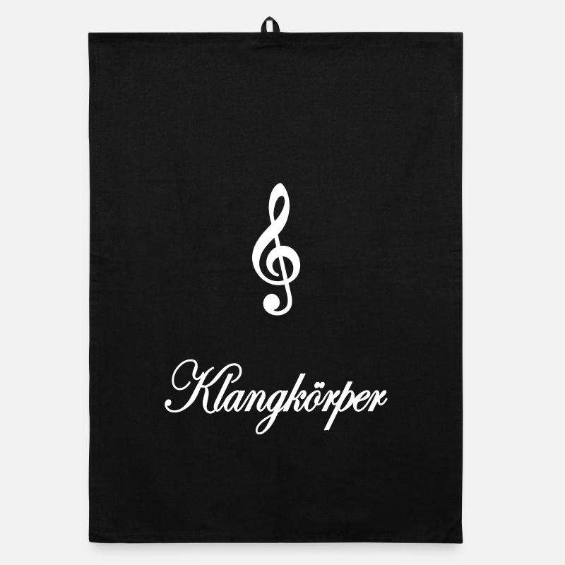Orchestra with clef – Music Icon Design Organic dish towel
