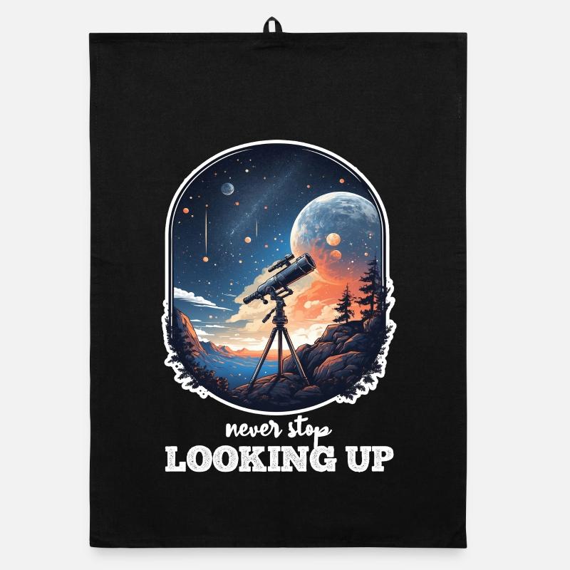 Astronaut and Space Positive and Motivating Message Organic dish towel