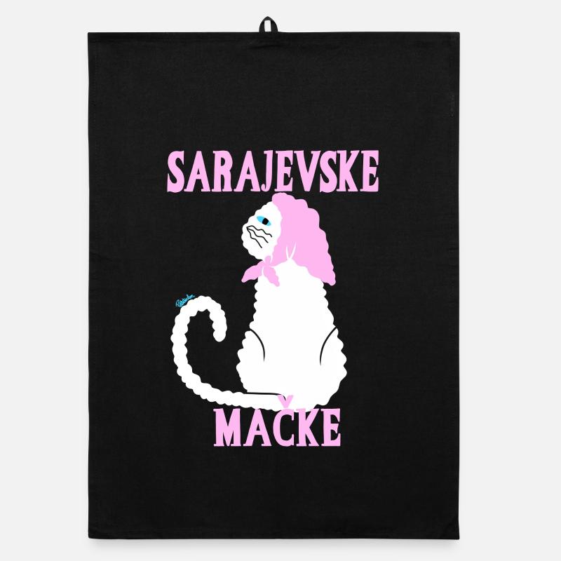 Pastellkatze Sarajevo Organic Geschirrtuch