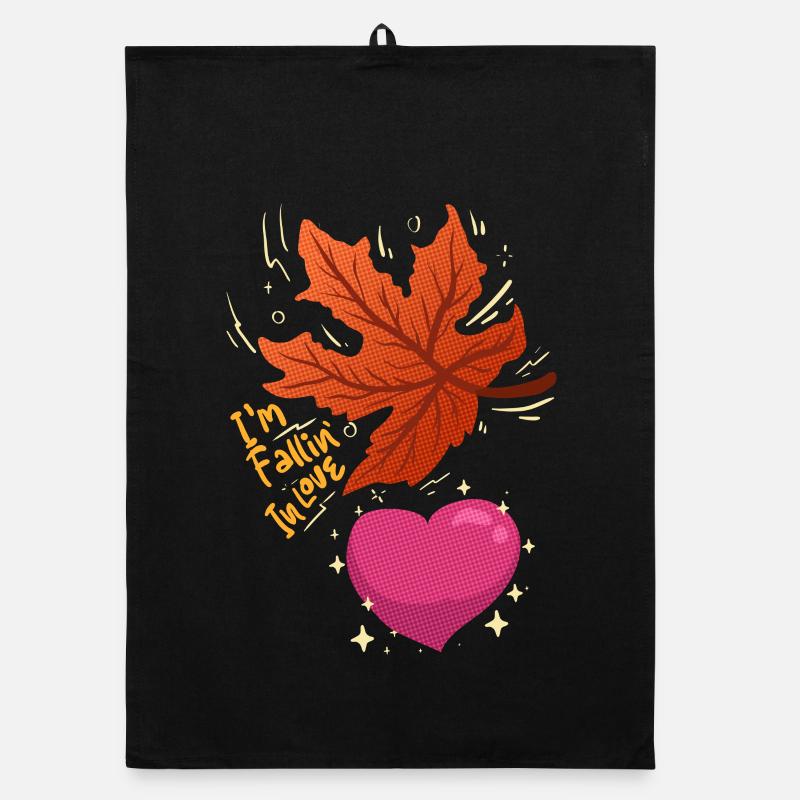 I'm Falling in Love - Maple Leaf Falling In Love Organic Geschirrtuch
