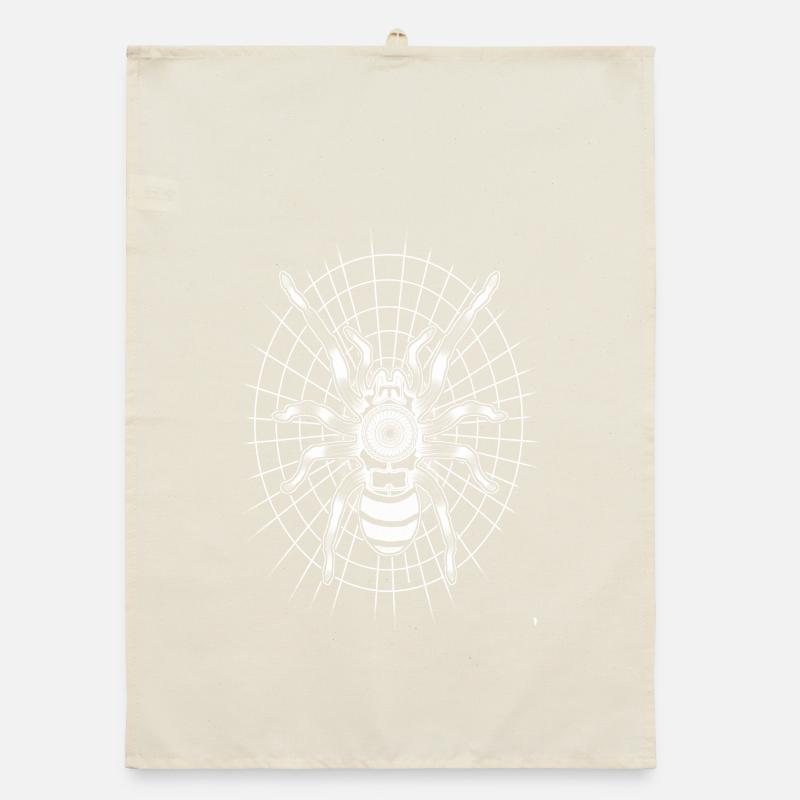 Spider on a round spider web Organic dish towel