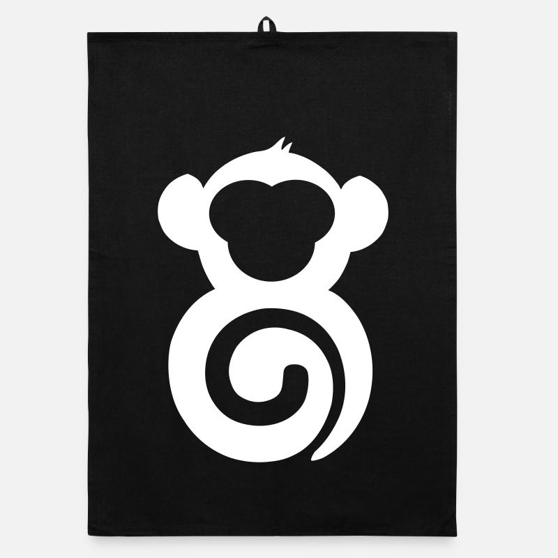 Affe Spirale Logo Druck Organic Geschirrtuch