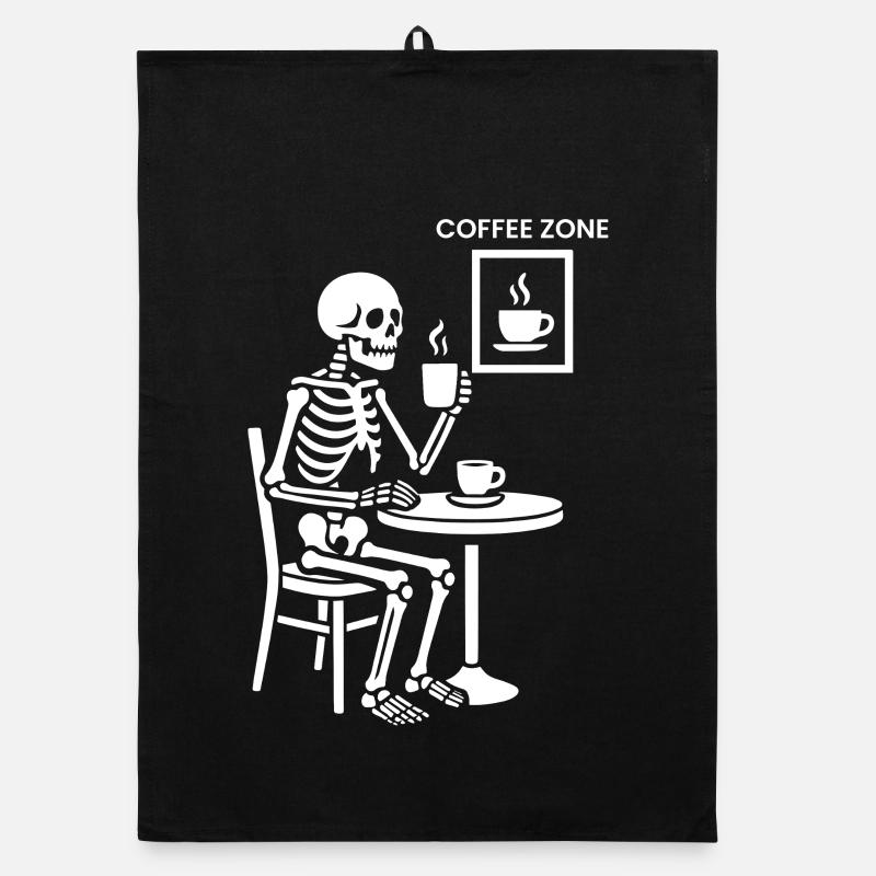 Zone de café squelette Torchon bio