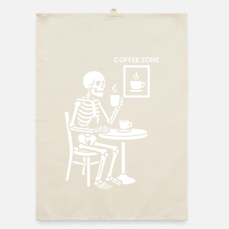 Zone de café squelette Torchon bio