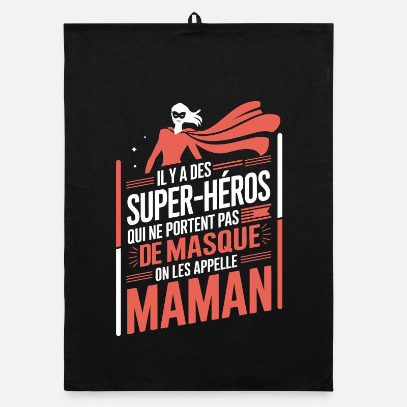 Mama Superheld ohne Maske Organic Geschirrtuch