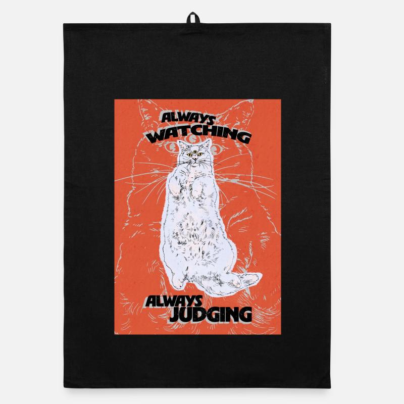 IMMER BEOBACHTEND, IMMER URTEILEND Organic Geschirrtuch