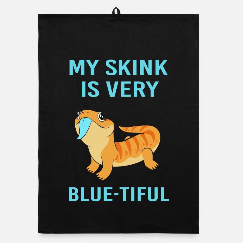 Lizard Blue Tongue Organic dish towel