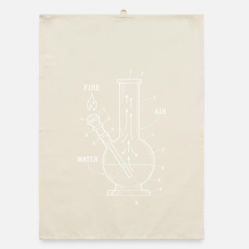 Blueprint-Technik Bong – Kunst-Cannabis Organic Geschirrtuch