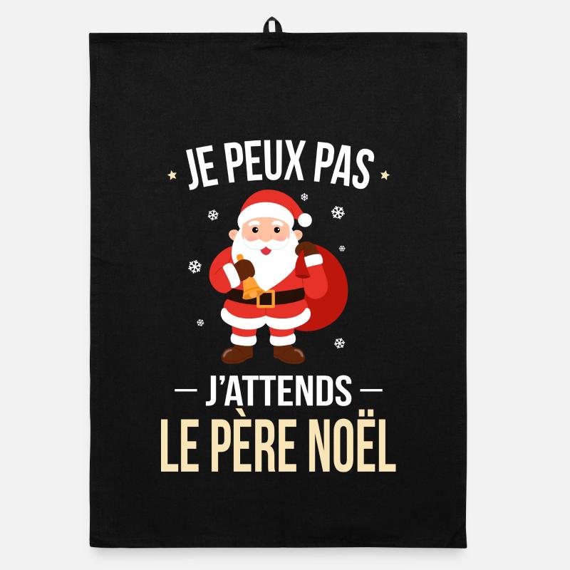 I'm Waiting for Santa Claus – Humor Organic dish towel