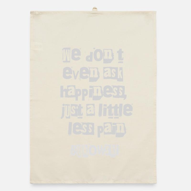 Charles Bukowski Fragmented Typography Organic dish towel
