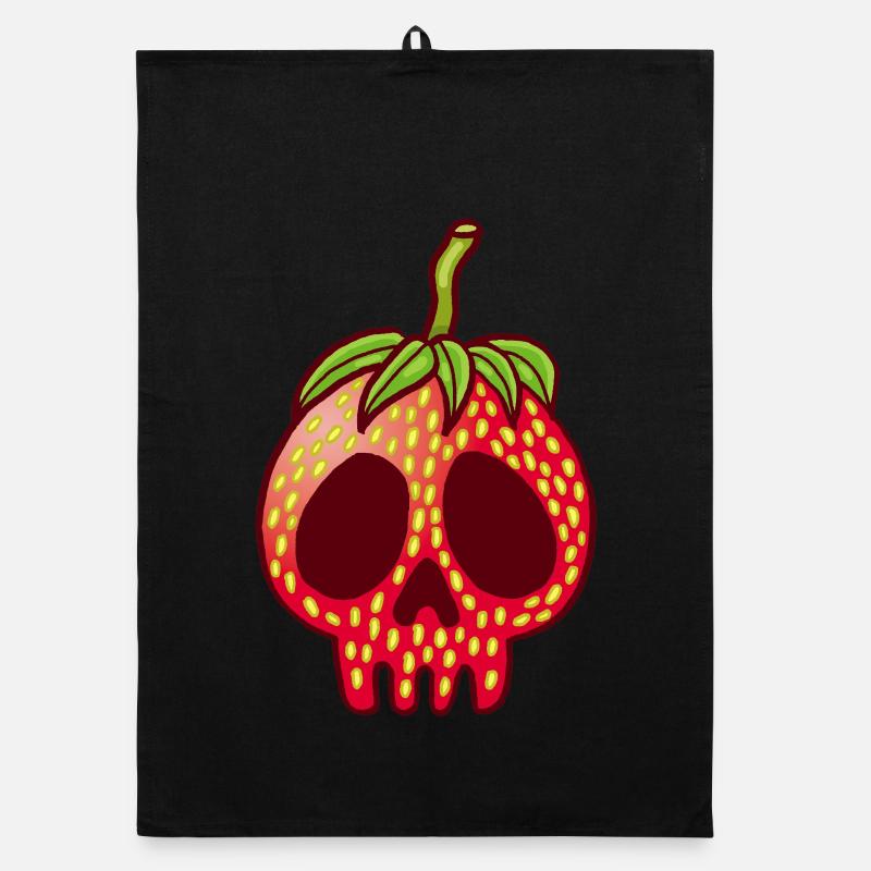 Erdbeerschädel Organic Geschirrtuch