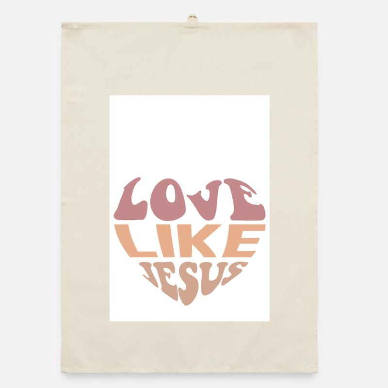 Aimez comme Jésus Torchon bio