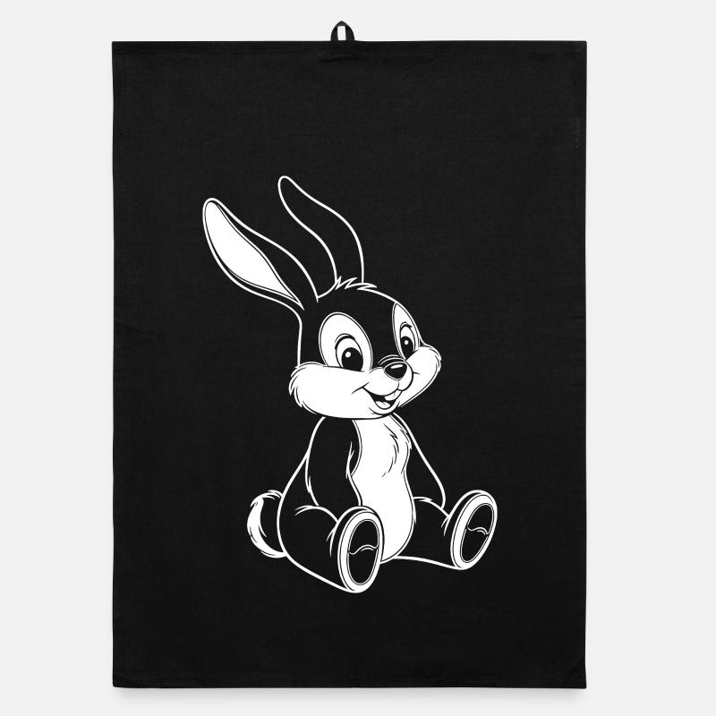 Lustiger Hase Süße Bunny Illustration Organic Geschirrtuch