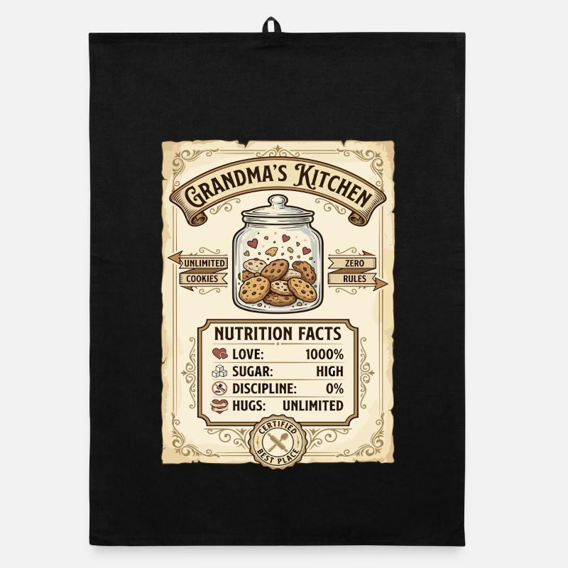 Grandma's Kitchen Nutrition Facts Organic Geschirrtuch