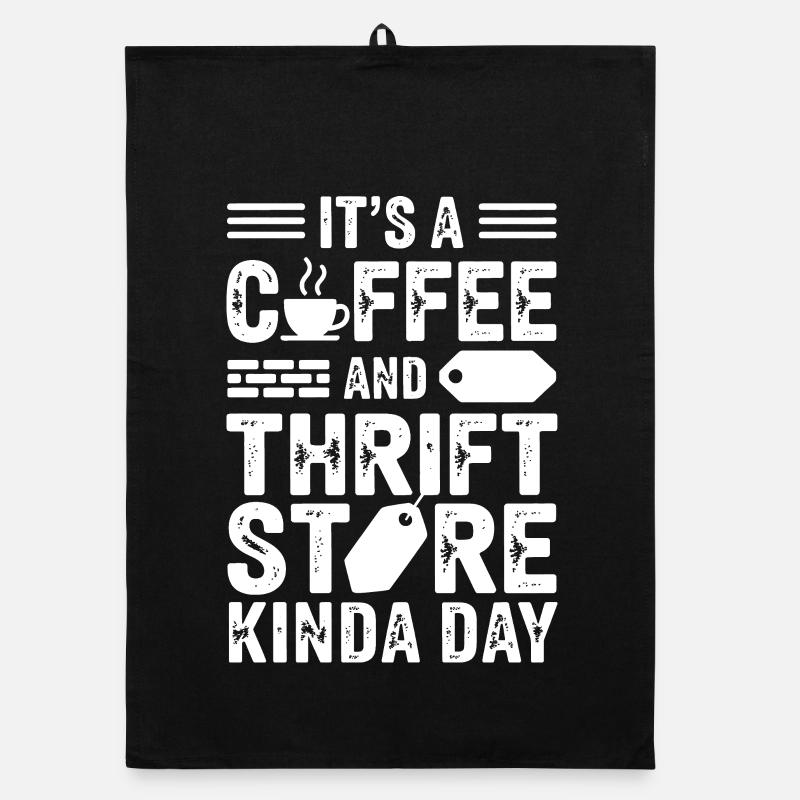 Coffee Thrift Store Day Organic dish towel