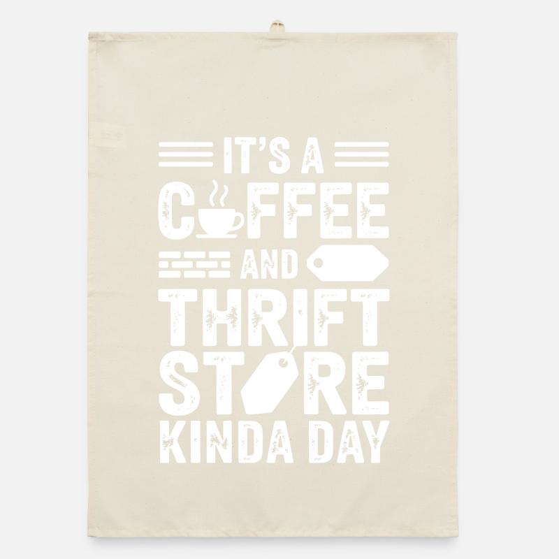 Tag des Kaffee-Secondhand-Ladens Organic Geschirrtuch