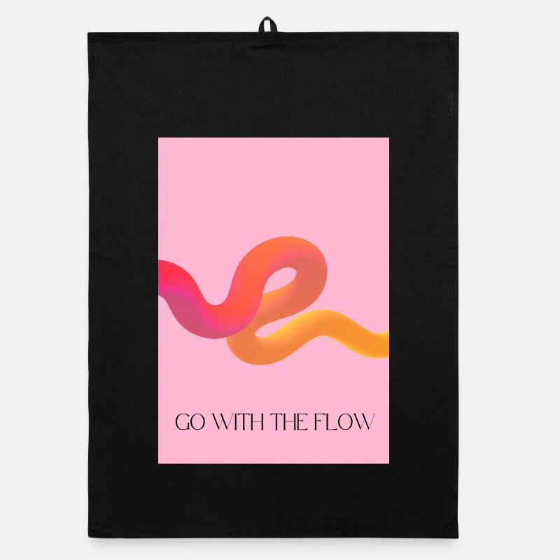 Going with the flow - Organic dish towel - black